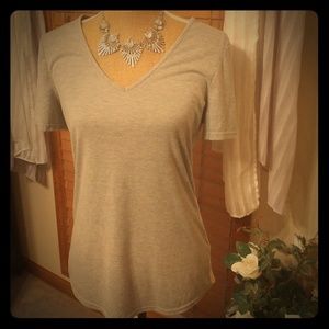 Grey tee with lace detail in the back
